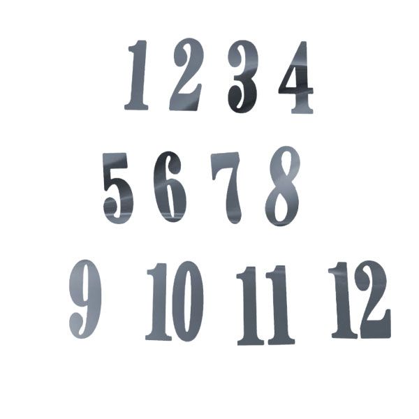 اعداد ساعت مدل لاتین مجموعه 12 عددی