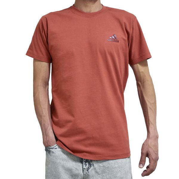 تی شرت ورزشی مردانه مدل کلاسیک رنگ قرمز آجری
