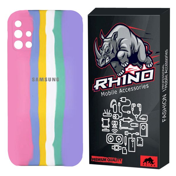 کاور راینو مدل رنگین کمانی مناسب برای گوشی موبایل سامسونگ Galaxy A31