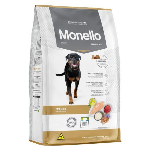 غذای خشک سگ مونلو مدل ترادیشنال طعم مرغ وزن 15 کیلوگرم 