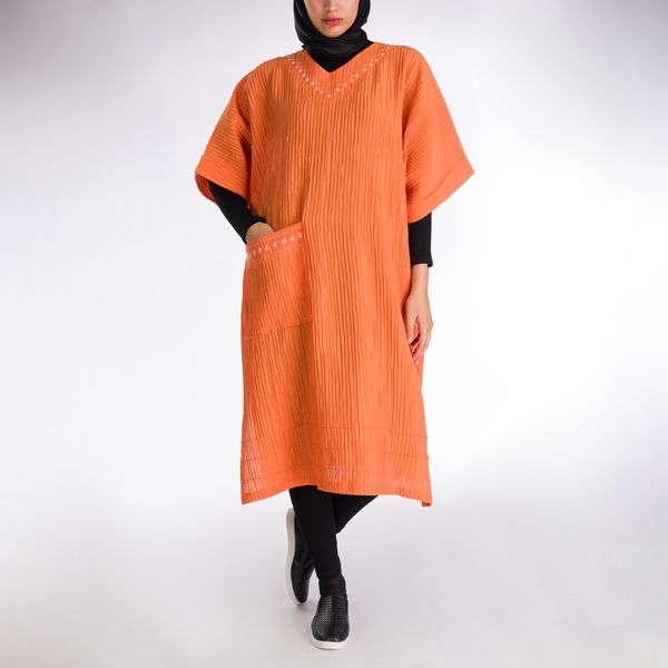 پیراهن زنانه دیجی استایل اسنشیال مدل sco-11 رنگ نارنجی