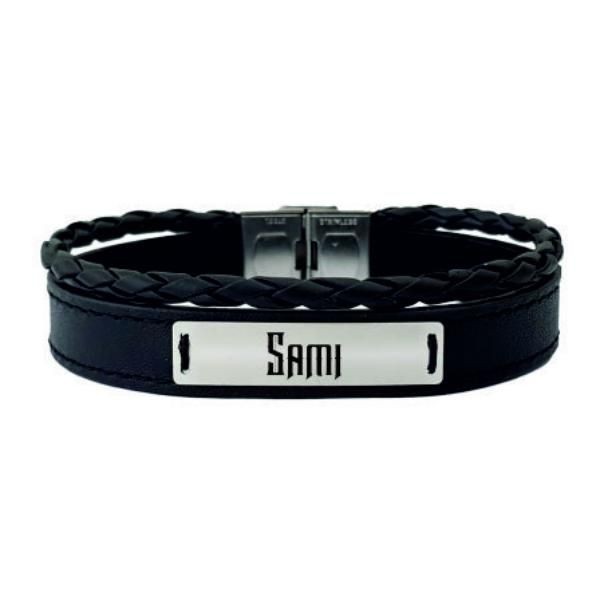 دستبند نقره مردانه ترمه 1 مدل سامی کد 286 DCHN