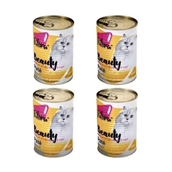 کنسرو غذای گربه فیفورا مدل بیوتی وزن 400 گرم مجموعه 4 عددی