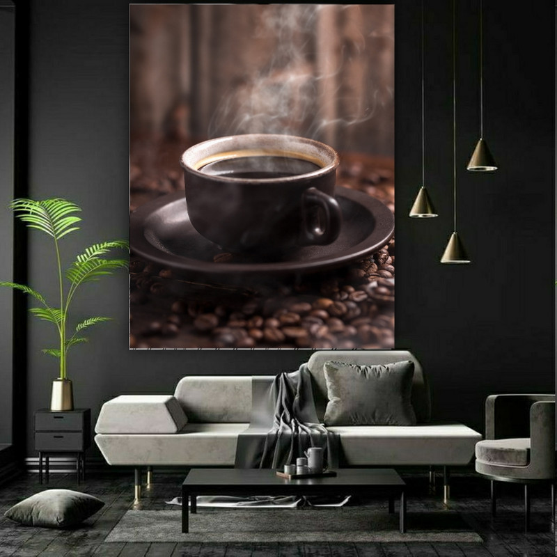 پوستر دیواری طرح فنجان قهوه کد FP103866