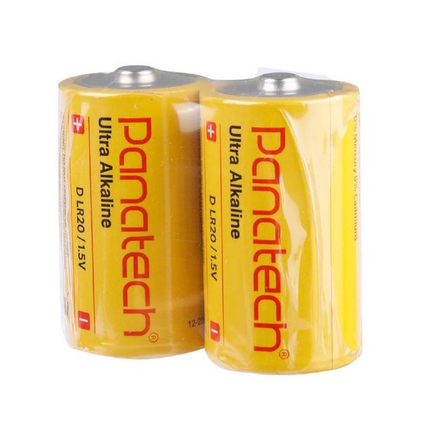 باتری D پاناتک مدل Ultra Alkaline LR20D شیرینگ بسته دو عددی