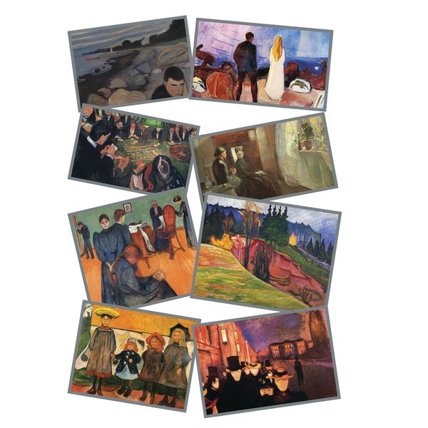استیکر لپ تاپ طرح نقاشی های معروف اثر ادوارد مونک کد 2137 مجموعه 8 عددی