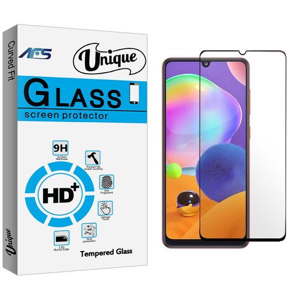 محافظ صفحه نمایش شیشه ای ای اف اس مدل Unique Full مناسب برای گوشی موبایل سامسونگ Galaxy A31