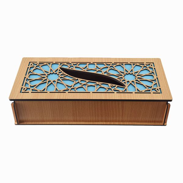 جعبه دستمال کاغذی مدل چوبی سنتی کد B74