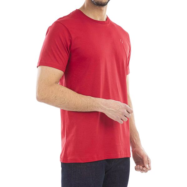 تی شرت آستین کوتاه مردانه جوتی جینز مدل بیسیک کد 1551364 رنگ قرمز