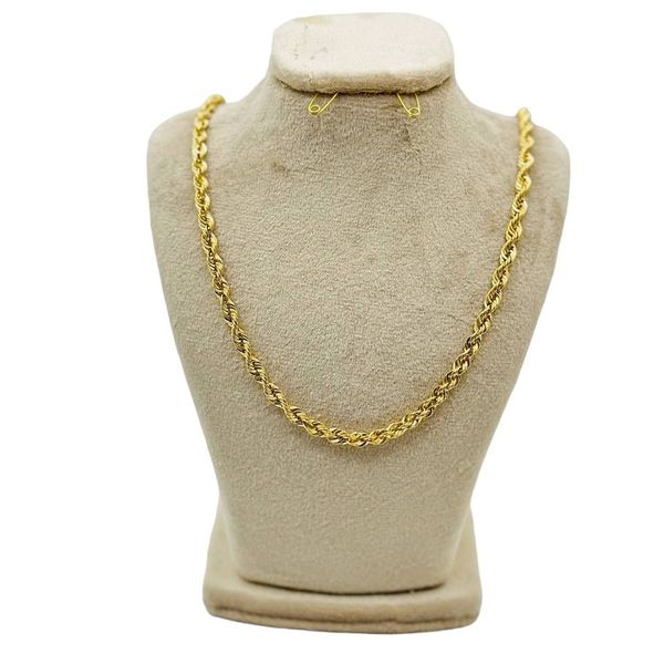 زنجیر طلا 18 عیار زنانه طلای کامک مدل طنابی