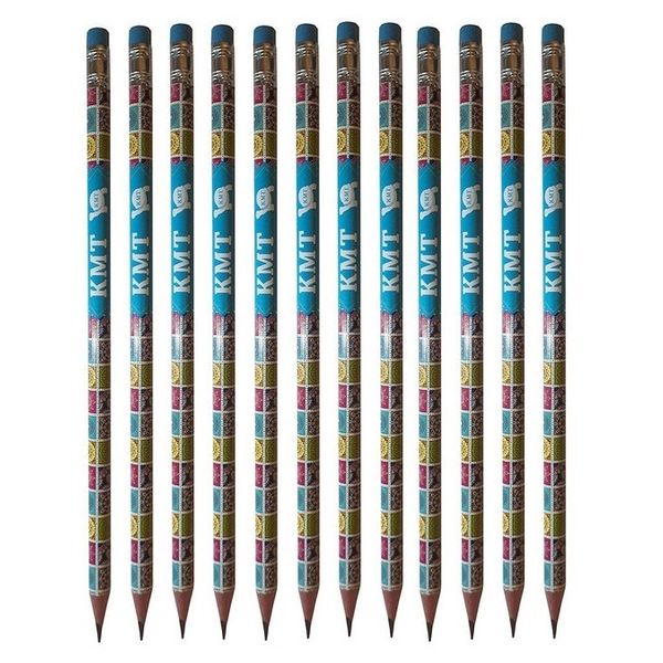 مداد مشکی کی ام تی مدل پاکن دار مجموعه 12 عددی