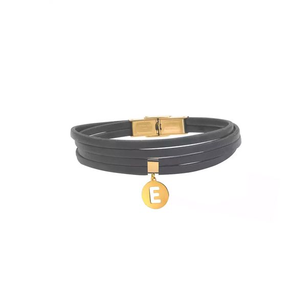 دستبند طلا 18 عیار زنانه روبی آرت گالری مدل حروف E-2