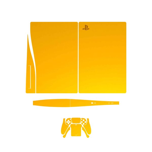 برچسب کنسول و دسته بازی PS5 ماهوت مدل Matte-Deep-Mustard