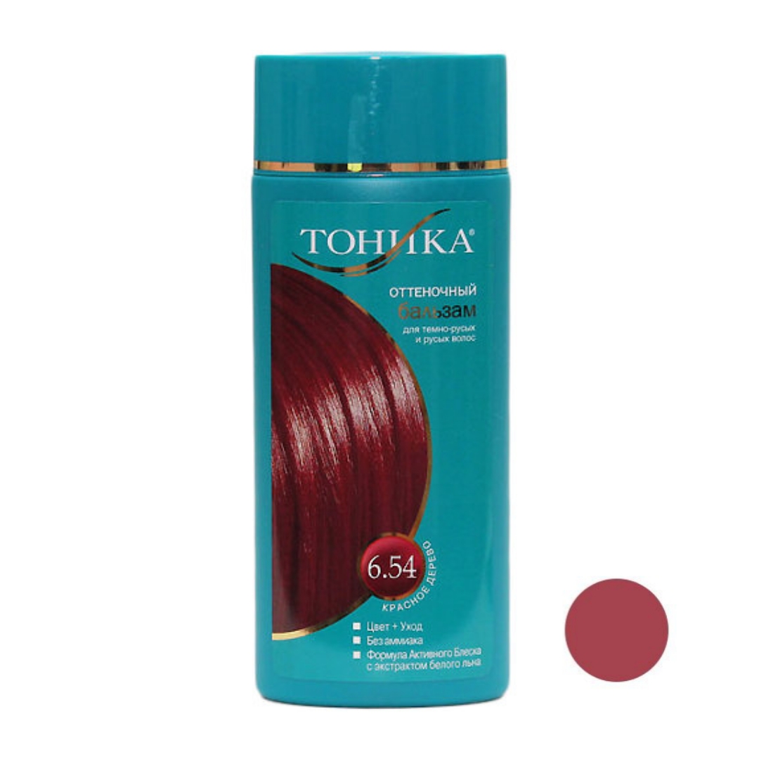 شامپو رنگ مو تونیکا شماره 6.54 حجم 150 میلی لیتر رنگ ماهاگونی بسته 20 عددی  