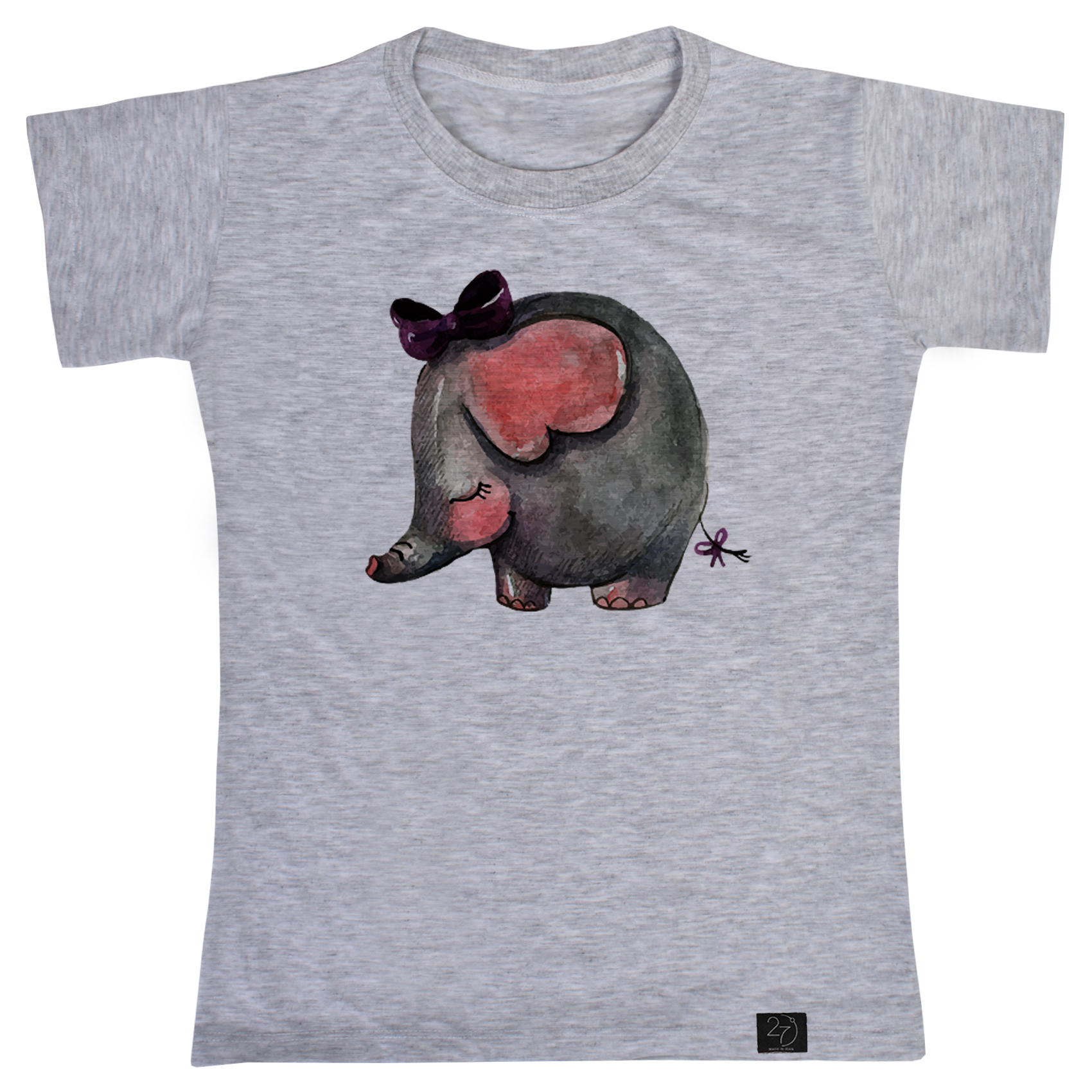 تی شرت دخترانه 27 طرح فیل کد J09