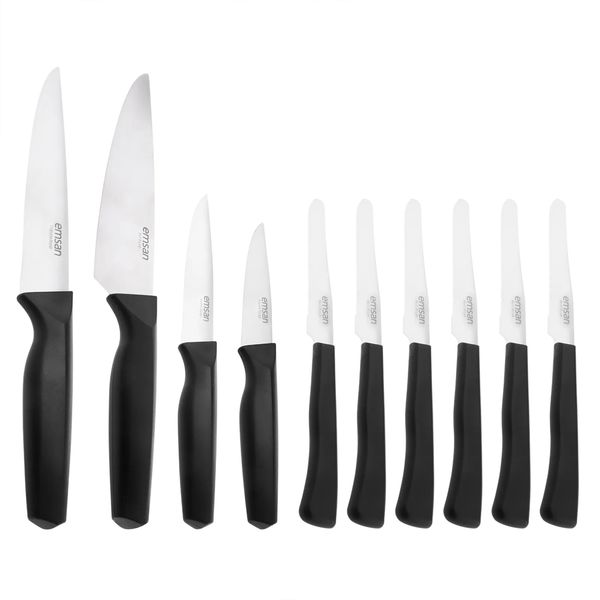سرویس چاقو آشپزخانه 10 پارچه امسان مدل Kobe