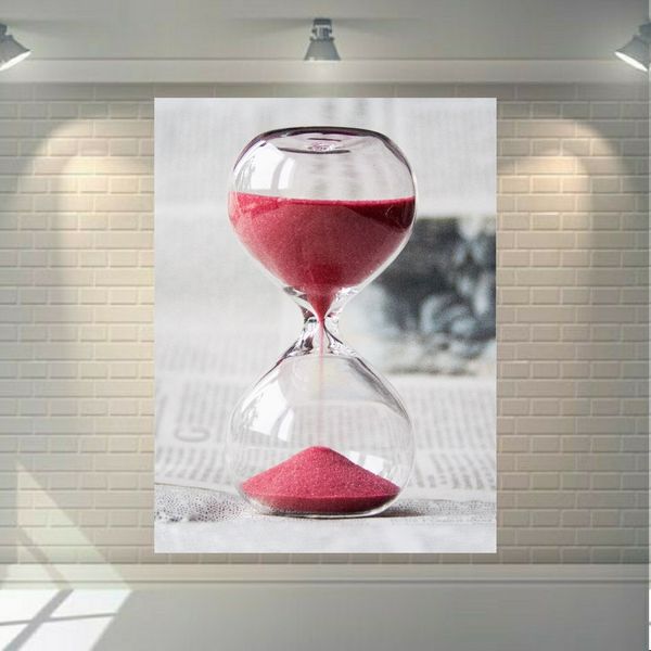 پوستر طرح ساعت شنی مدل شیشه ایی کد BR277