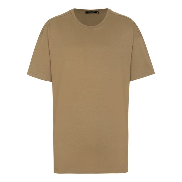 تی شرت آستین کوتاه مردانه سون پون مدل M343 رنگ قهوه ای