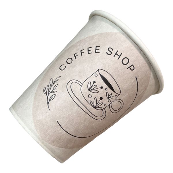 لیوان یکبار مصرف کاغذی طرح Coffee Shop بسته 100 عددی