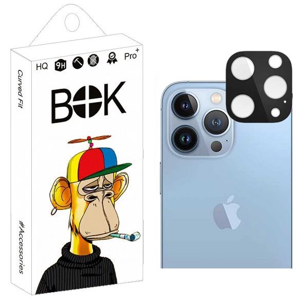 محافظ لنز دوربین بوک مدل 3D-9H مناسب برای گوشی موبایل اپل iPhone 13 Pro Max
