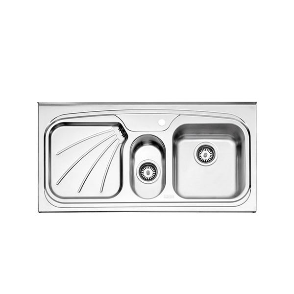 سینک ظرفشویی استیل البرز مدل 610 لگن راست فانتزی روکار