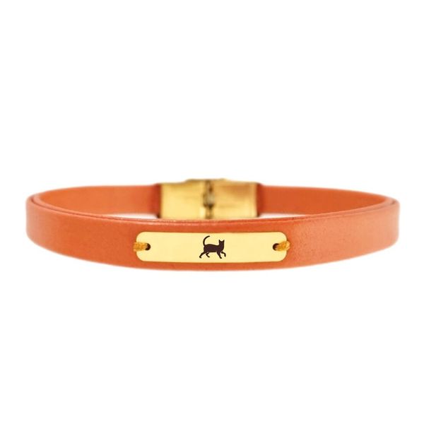 دستبند طلا 18 عیار زنانه لیردا مدل گربه 101