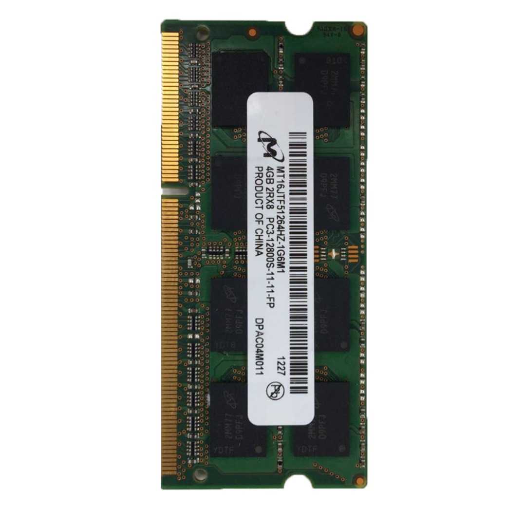 رم لپتاپ DDR3Lدو کاناله  1600مگاهرتز CL191 میکرون مدلPC3-12800s ظرفیت 4 گیگابایت