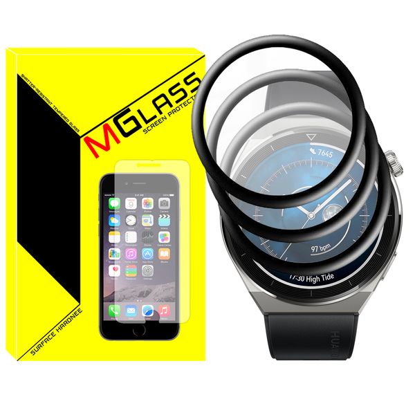 محافظ صفحه نمایش نانو ام‌گلس مدل Pmma-MG مناسب برای ساعت هوشمند هوآوی Watch GT3 Pro بسته سه عددی