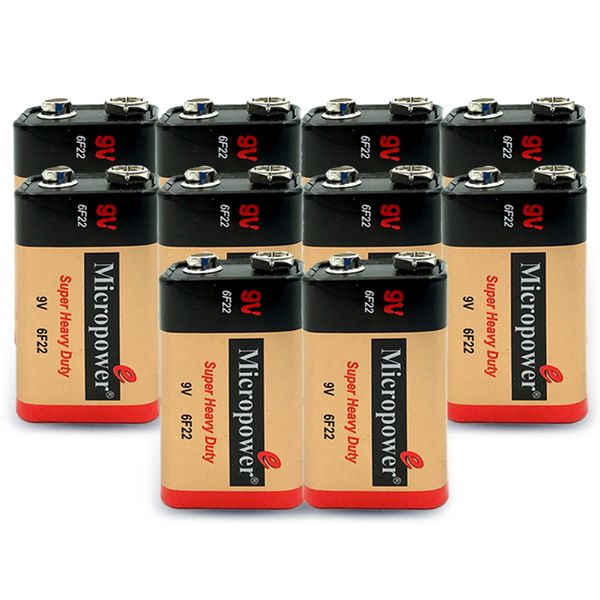 باتری کتابی میکروپاور مدل (S)9v-6F22 بسته 10 عددی