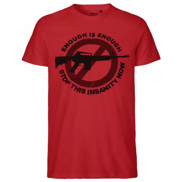 تی شرت آستین کوتاه مردانه مدل تفنگ تابستانی کد 76 رنگ قرمز