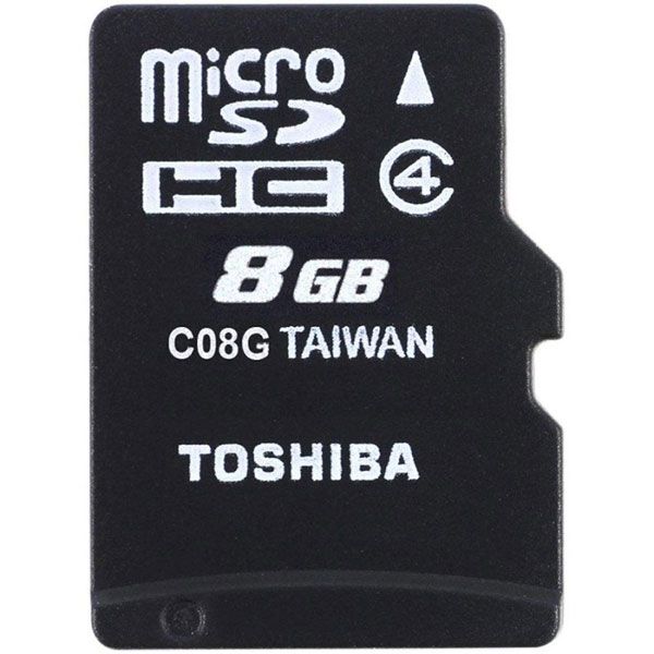کارت حافظه microSDHC توشیبا مدل C08G کلاس 4  سرعت UP TO 10MBPS ظرفیت 8 گیگابایت