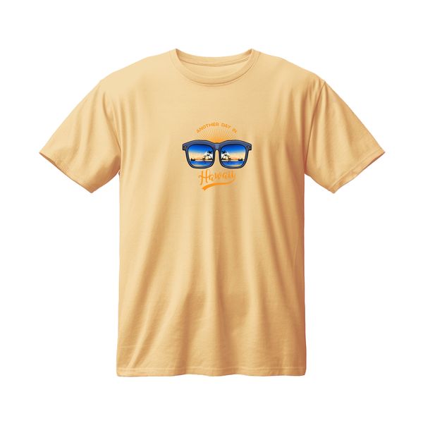 تی شرت آستین کوتاه مردانه مدل هاوایی طرح Hawaii کد 104 رنگ زرد