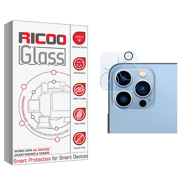 محافظ لنز دوربین ریکو مدل Ricoo Glass FLL B مناسب برای گوشی موبایل اپل iPhone 13 Pro