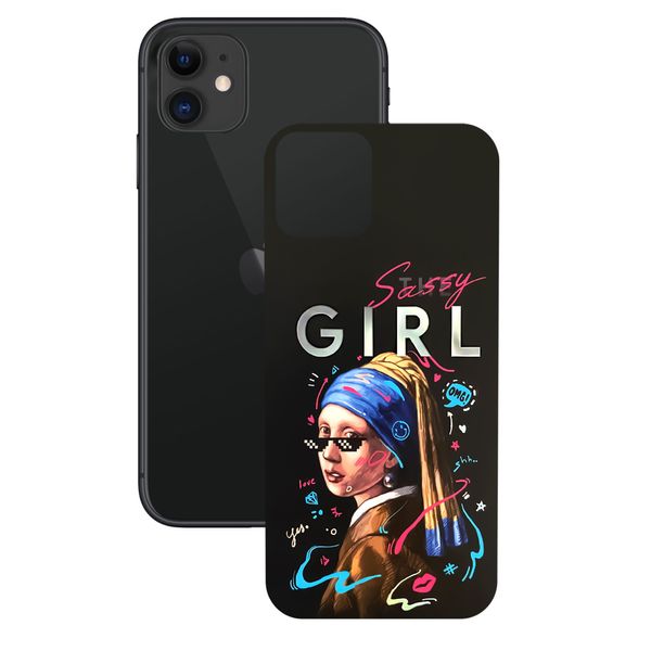 برچسب پوششی راک اسپیس طرح Girl مناسب برای گوشی موبایل اپل iPhone 11