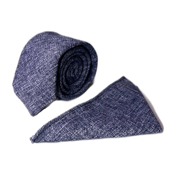 ست کراوات و دستمال جیب مردانه مدل آیکُت محو 