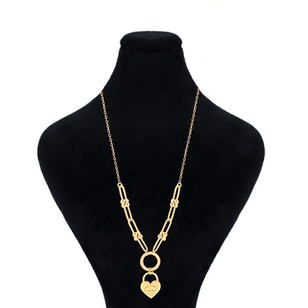 گردنبند طلا 18 عیار زنانه ماوی گالری مدل تیفانی 2 و زنجیر آویز قلب