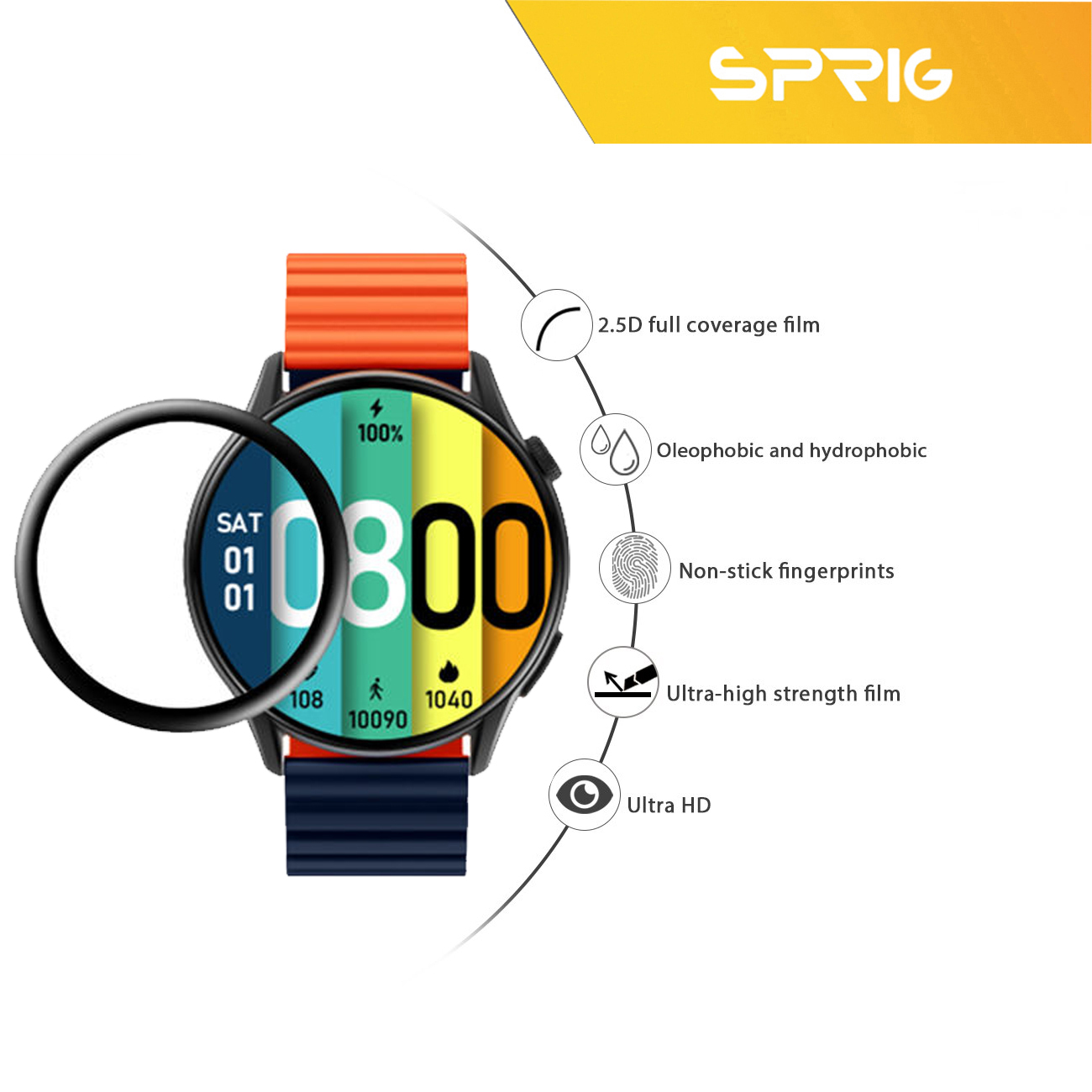     محافظ صفحه نمایش نانو اسپریگ مدل SPG مناسب برای ساعت هوشمند سامسونگ Galaxy Watch 4 44mm