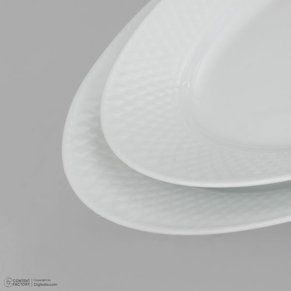 سرویس غذاخوری 28 پارچه چینی زرین ایران سری رادیانس مدل White 2 درجه عالی