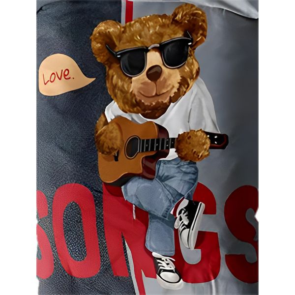 سرویس خواب مدل خرس و گیتار تک نفره 5 تکه