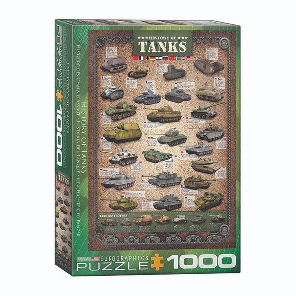 پازل 1000 تکه یوروگرافیکس پازلز طرح History of Tanks كد 60000381