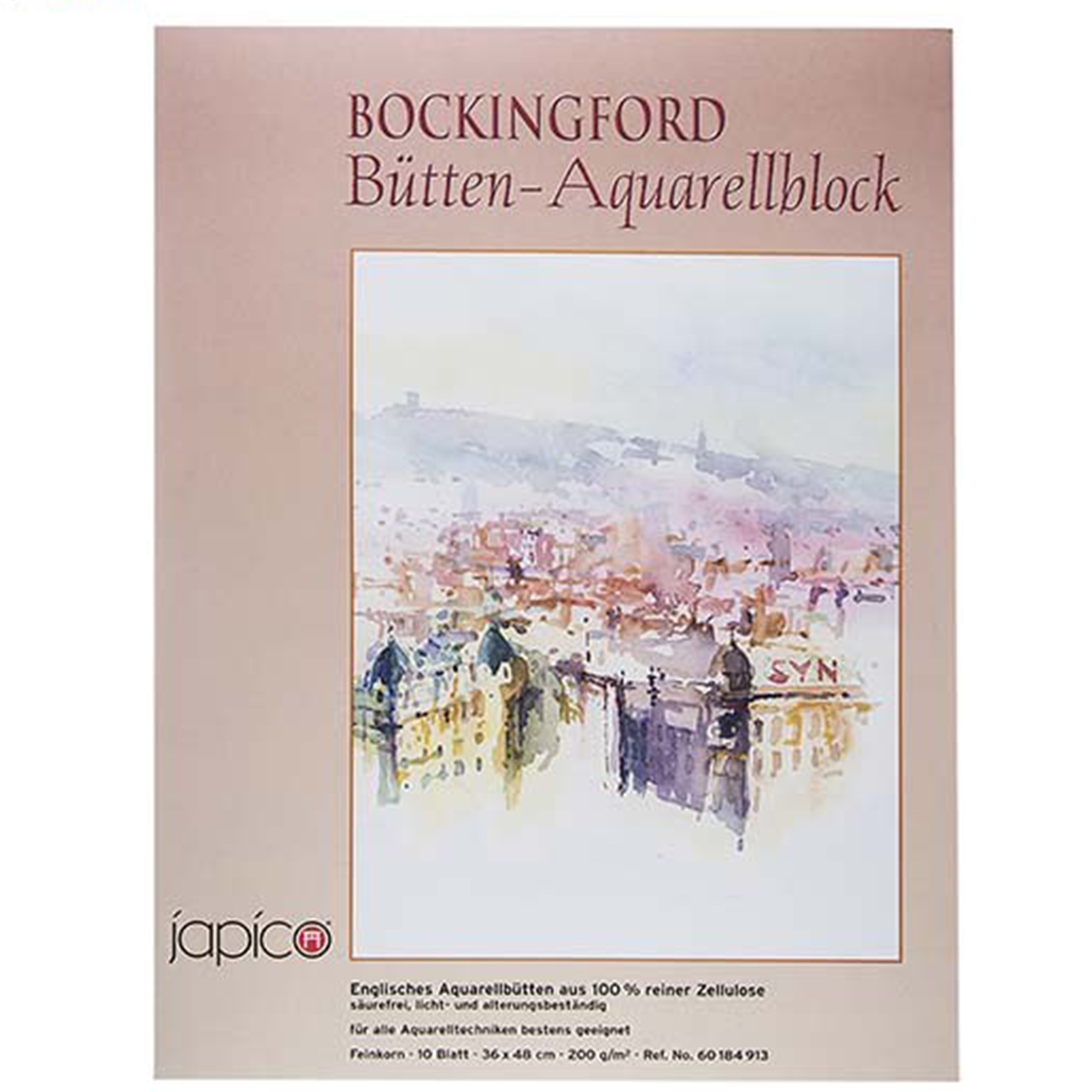 بلوک آبرنگ ژاپیکو مدل Bockingford - سایز 36 × 48 سانتی متر