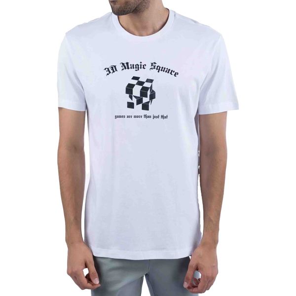 تی شرت آستین کوتاه مردانه جین وست مدل یقه گرد کد 1551354 رنگ سفید