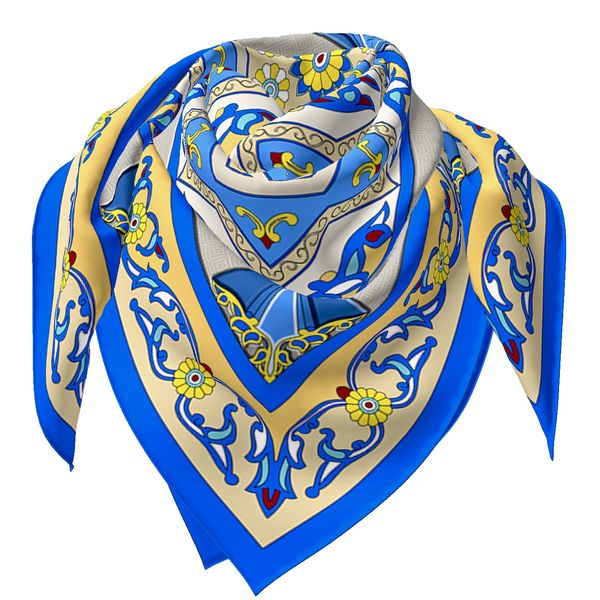روسری زنانه بزرگ مدل ستاره پارسی چهار نقش IR 019