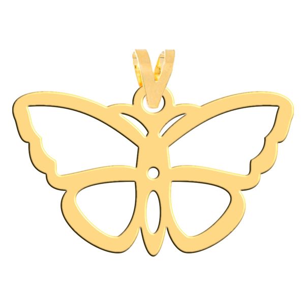 آویز گردنبند طلا 18 عیار زنانه فرشته مدل پروانه WNL-000519