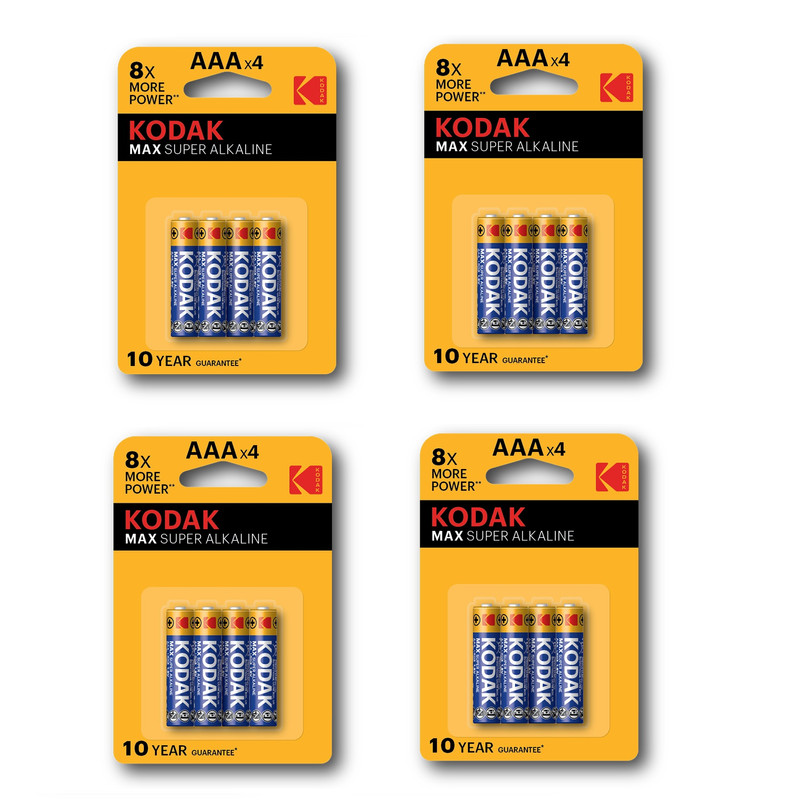 باتری نیم قلمی کداک مدل آلکالاین AAA بسته 16 عددی
