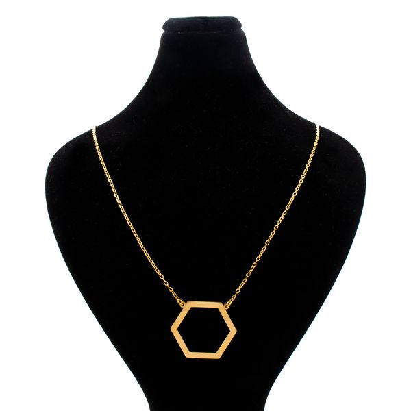 گردنبند طلا 18 عیار زنانه سهی مدل شش ضلعی SN03
