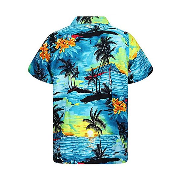 پیراهن آستین کوتاه مردانه سرز مدل هاوایی دریا
