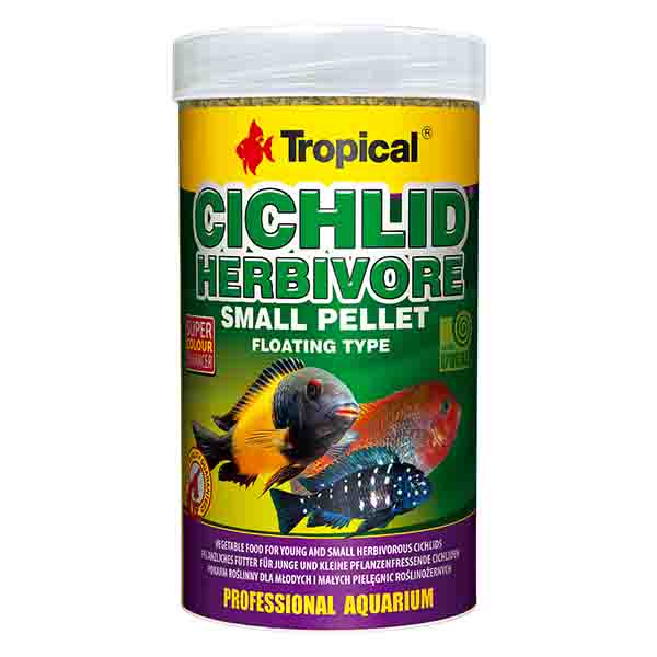  غذای ماهی تروپیکال مدل Cichlid Herbivore Small وزن 90 گرم