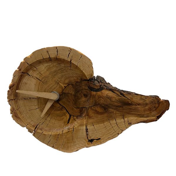 ساعت رومیزی چوبی طرح تنه درختی مدل 1010