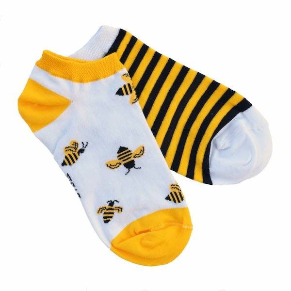 جوراب ساق کوتاه زنانه مدل زنبور و کاکتوس بسته 2 عددی